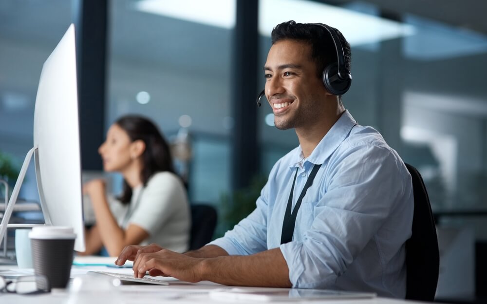 customer representatives working